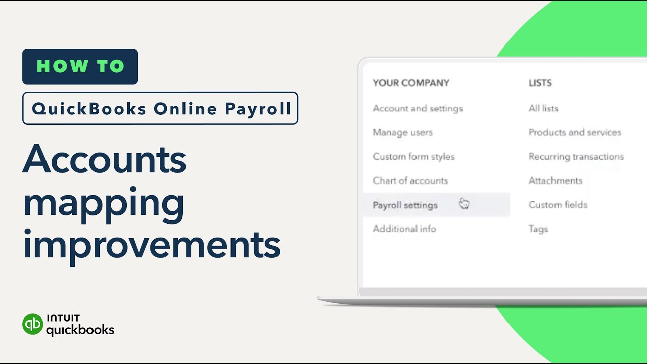 QuickBooks Online Payroll Chart of Accounts Mapping Improvements