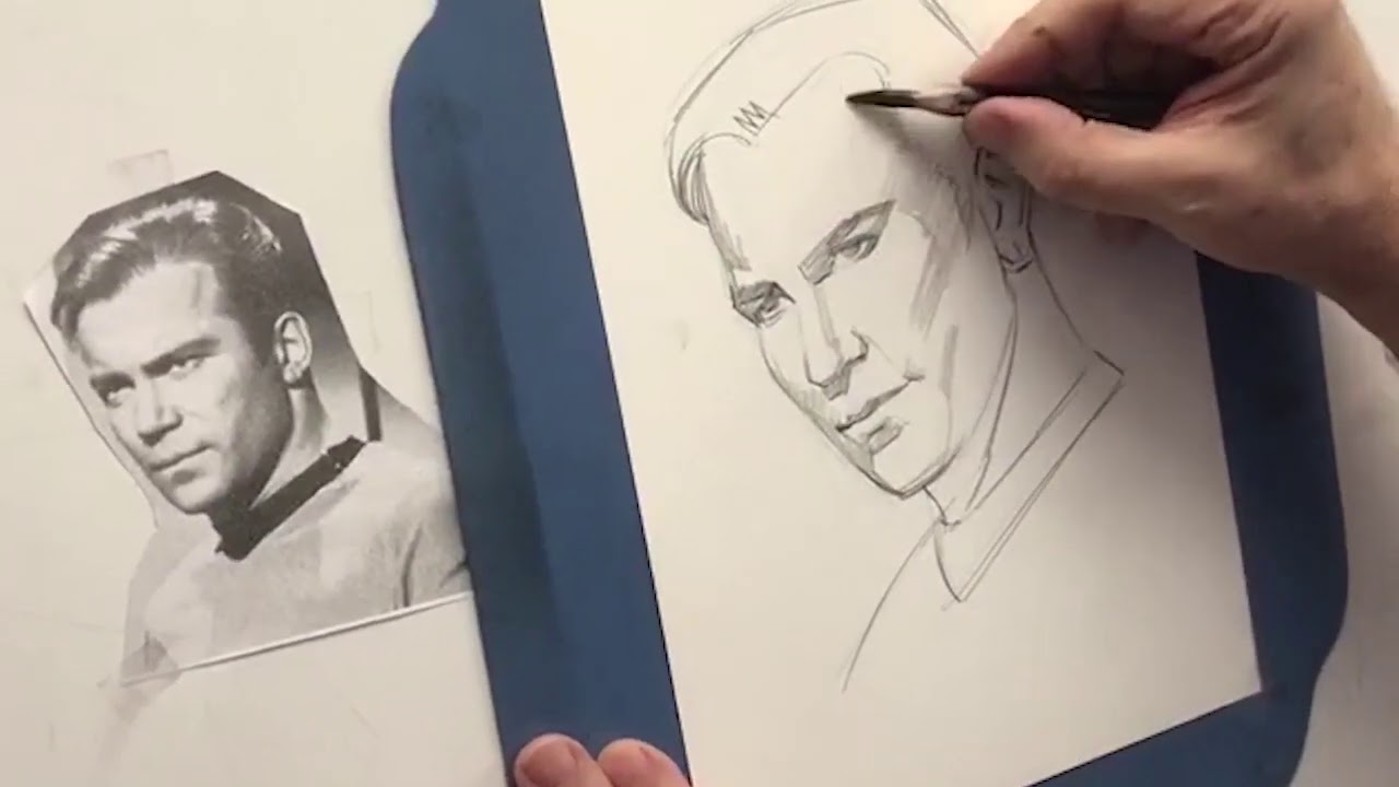 Steve Rude Draws Star Trek's Captain Kirk