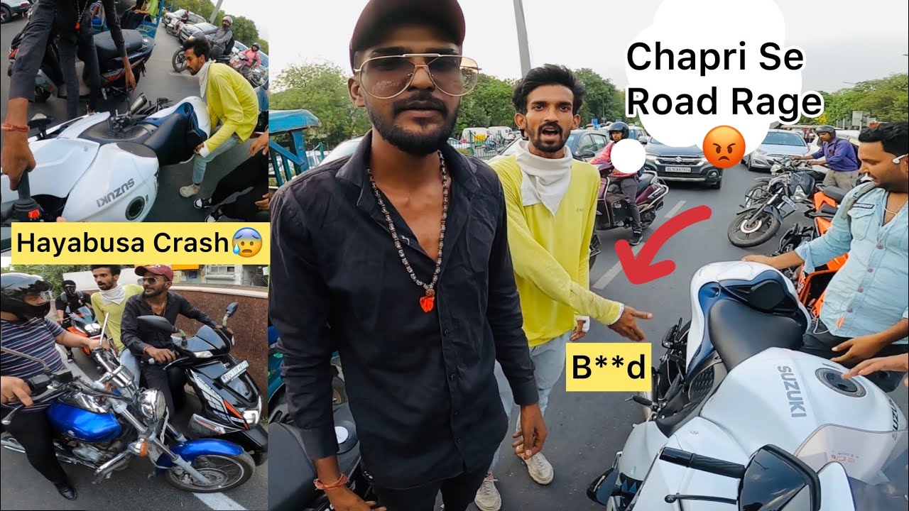 Chapri ne Hayabusa giraa Di😱Road Rage