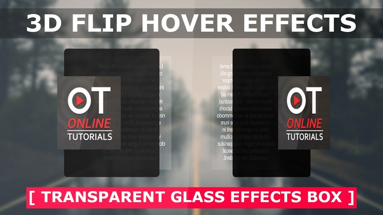 Draft Videos - 2017 | 3d Flip Hover Effects - Transparent Glass Effects Box Design