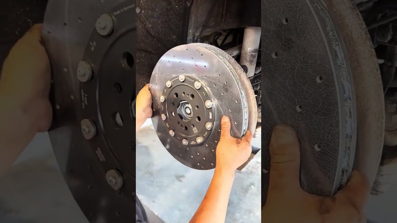 BMW M3 install BMW carbon ceramic disc and pad  #BMW #Carbon ceramic #Brembo #Ap