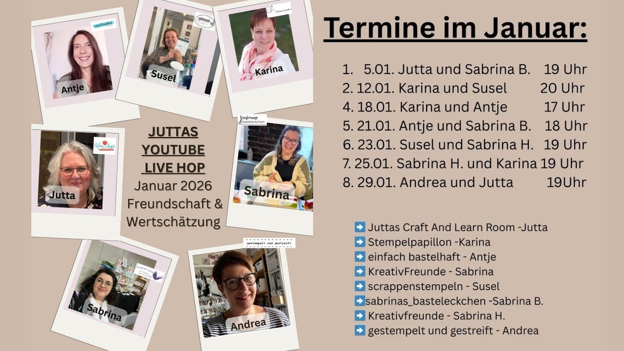 Stampin’ Up! YouTube Live Hop (REPLAY) | Freundschaft & Wertschätzung – Karten für Herzensmenschen