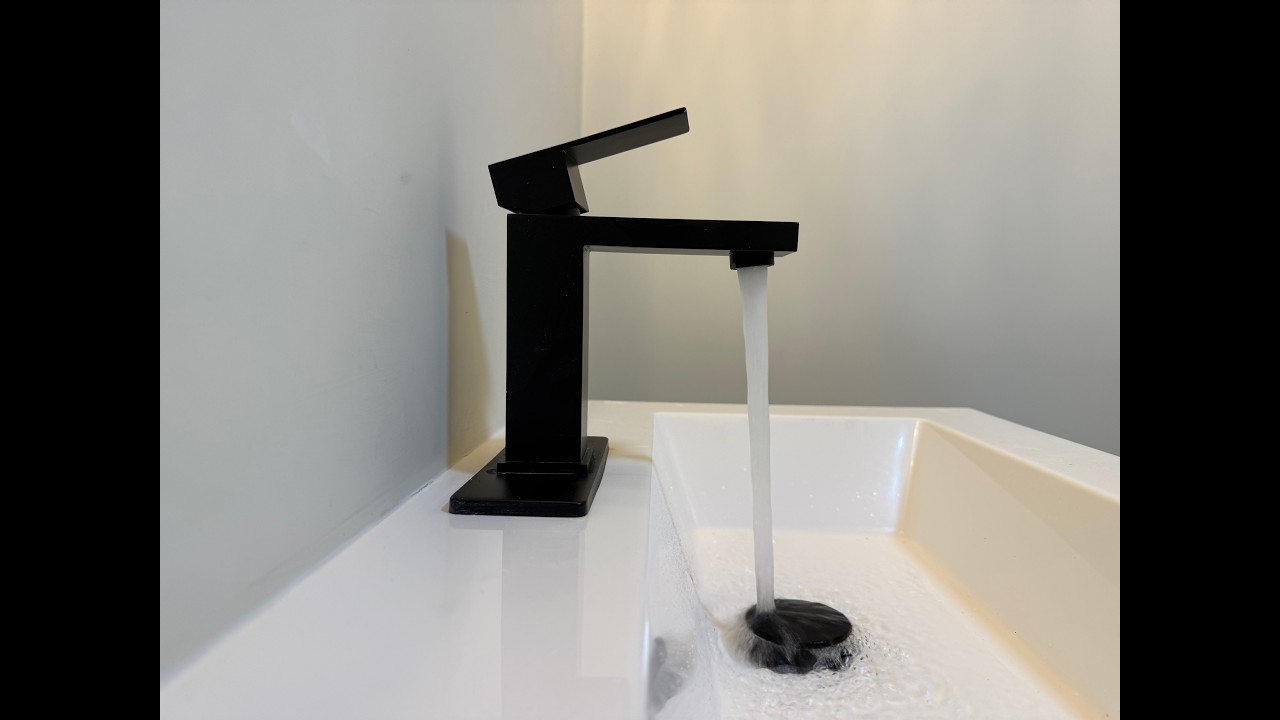 Black Bathroom Faucet Review | Modern Stainless Steel Vanity Faucet with Pop-Up Drain
