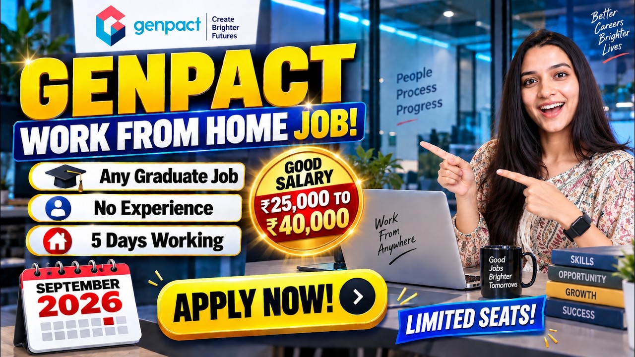 🔥 Genpact Work From Home Jobs 2026 | Full Time WFH Job | Freshers Can Apply | Apply Now