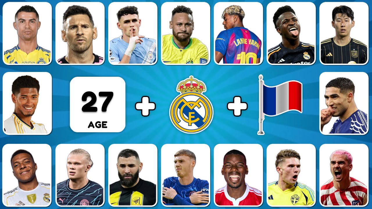 Can You Guess The Player By Song, Age, Club & Nationality 🤔⁉️ | Ronaldo, Messi, Yamal