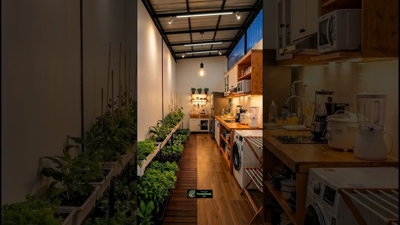Garage Converted Into Beautiful Indoor Garden Kitchen | Before & After Renovation #kitchenmakeover
