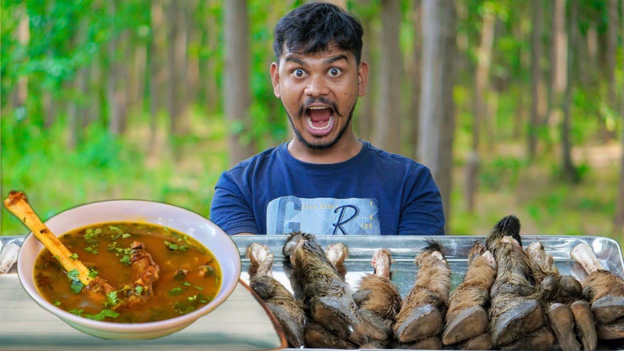 Goat Leg Recipe || Eating Delicious In The Jungle, So Yummy 😋 😋