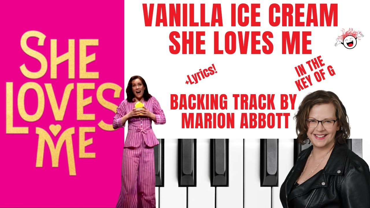 Vanilla Ice Cream (She Loves Me) - Backing Track & Lyrics 🎹 *G*