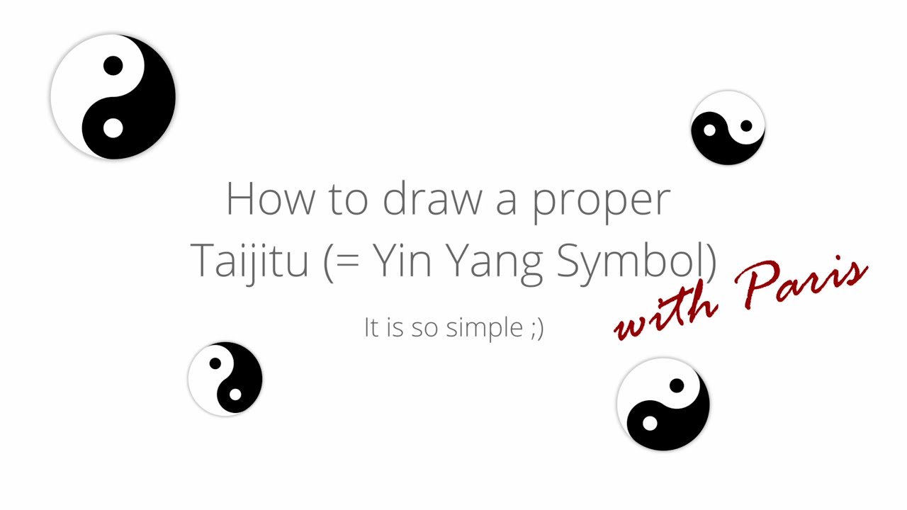 Draw a Taijitu, a Yin-Yang Symbol - 1st Advent - Ways to calm down