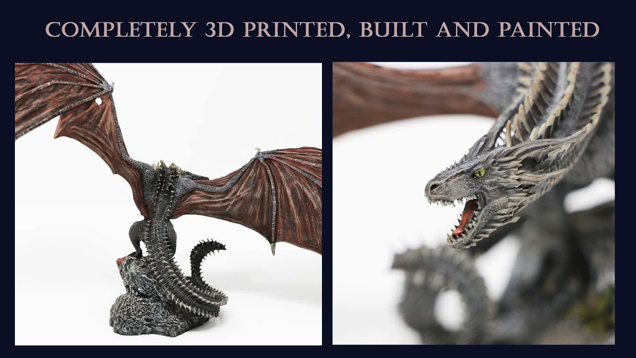 GOT Dragon | TimeLapse | Paint | Assembly | Full 3D Print