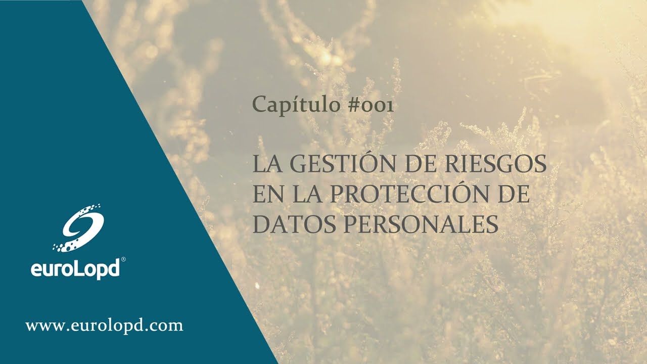 CAPITULO 001 - LA GESTIÓN DE RIESGOS EN LA PROTECCIÓN DE DATOS PERSONALES #LOPD #RGPD