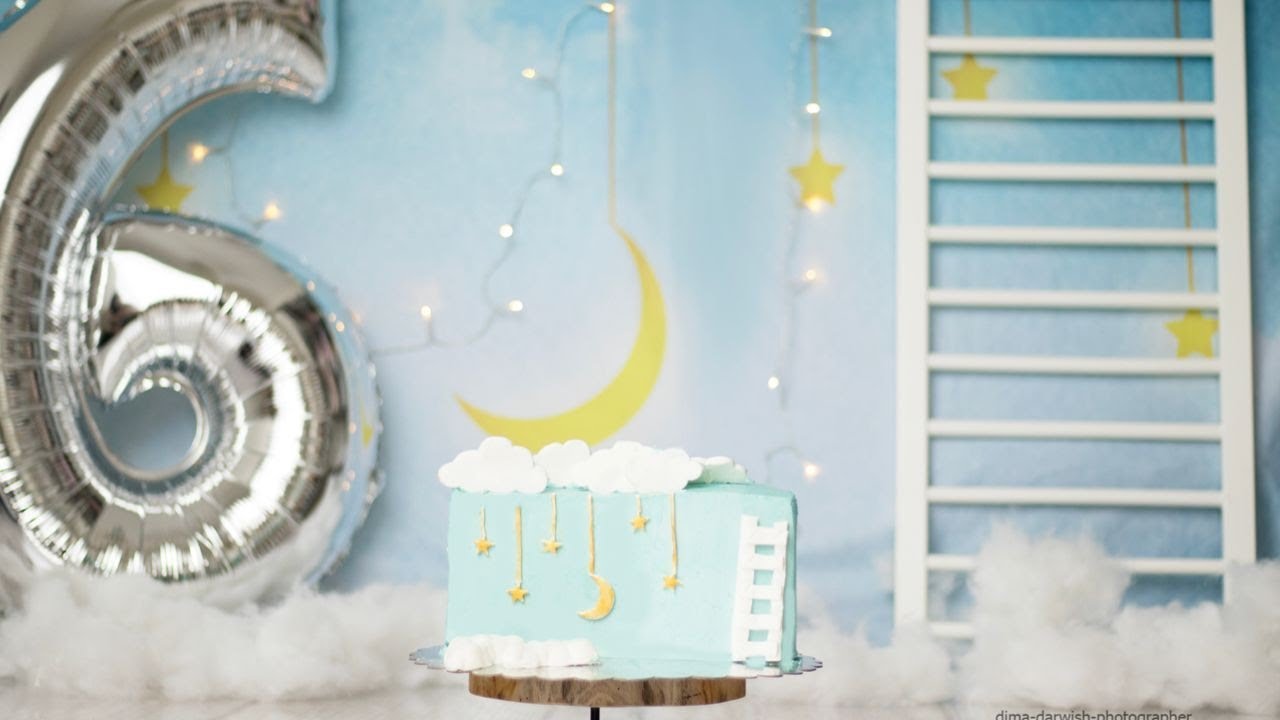 تزيين كيك لمواليد ال 6 أشهر سهل وسريع 😉