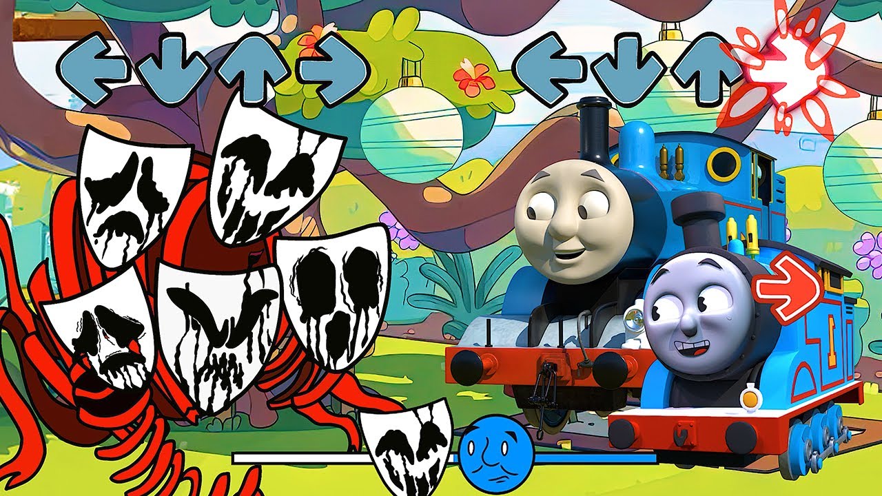 FNF NEW Digital Circus VS Double 3D Thomas & Baby Thommy (Can Can) - Friday Night Funkin'