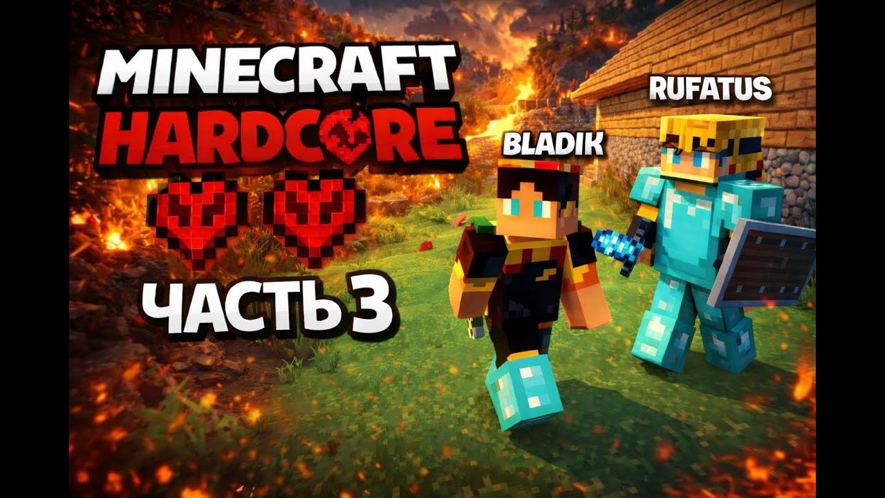 ИГРАЕМ В МАЙНКРАФТ ХАРДКОР С ДРУЗЬЯМИ (часть3)