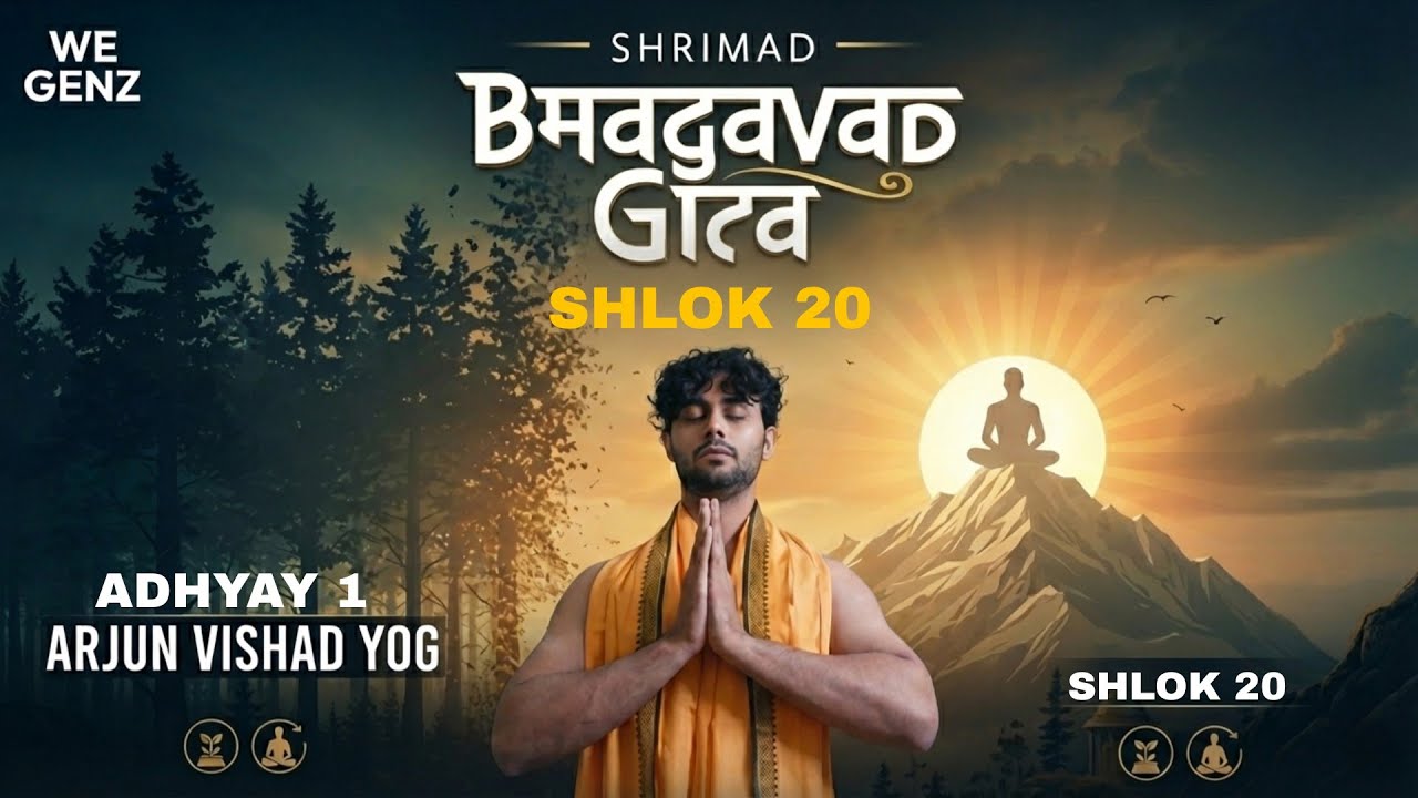 Shrimad Bhagavad Gita | Adhyay1 | Shlok 20 with vayakhya | Arjun vishad yog | Chapter 1 | We Gen Z 