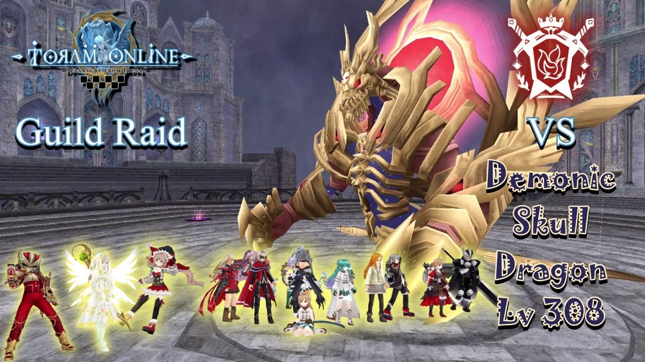 Toram Raid Boss Battle ~ Castra Ignis VS Demonic Skull Dragon (Lv 308)