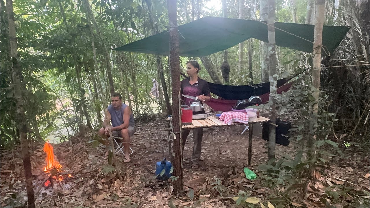 🎣🏕️PESCARIA E ACAMPAMENTO COM MUITOS PEIXES 