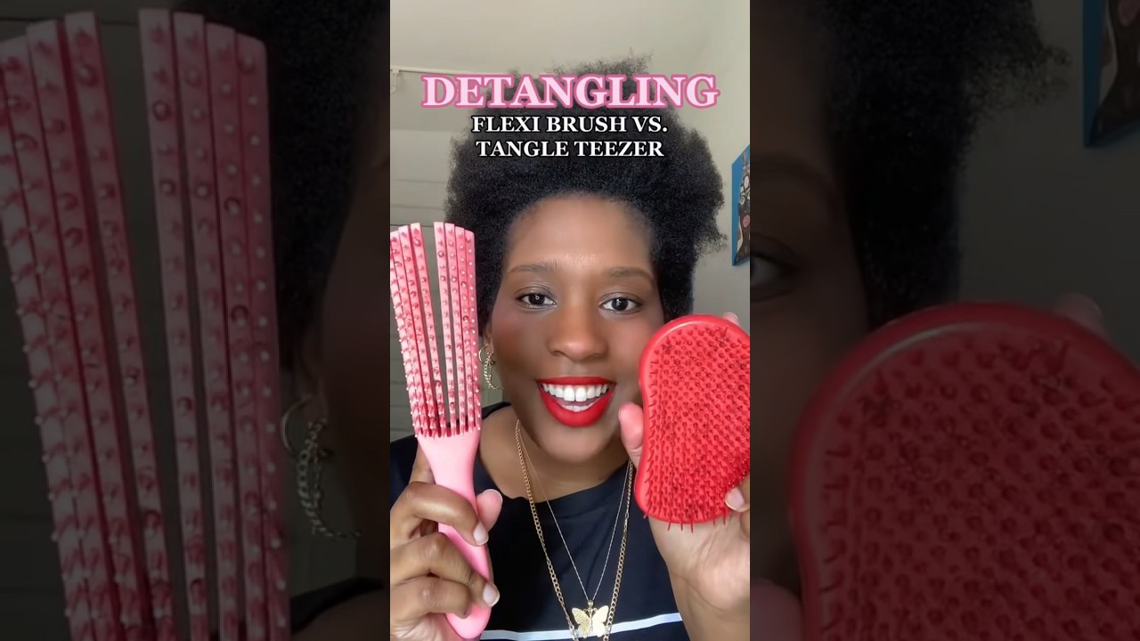 DETANGLING 🚨‼️ FLEXI BRUSH VS. TANGLE TEEZER 👀- TIFFANI D