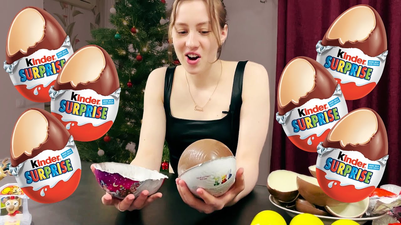 Распаковка киндеров! Открываю маленькие, средние и БОЛЬШИЕ яйца (Kinder Surprise unboxing)