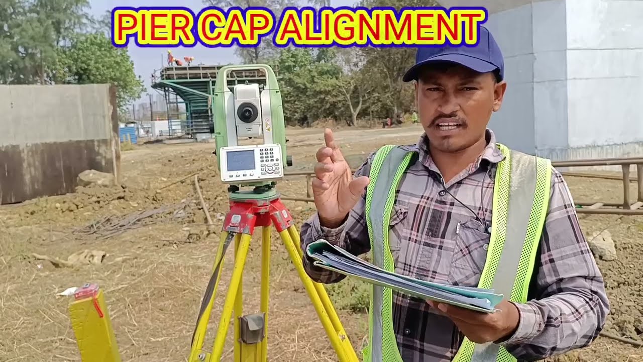 Pier Cap Alignment Kaiche Kare,How We Do Alignment Pier Cap By Line & Offsets. #piercap#alignment# 
