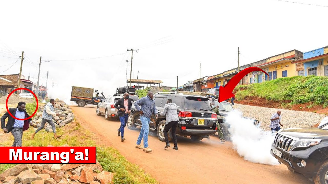 Watch how Police shot at Senator Methu and other Gachagua allies in Murang'a!🔥