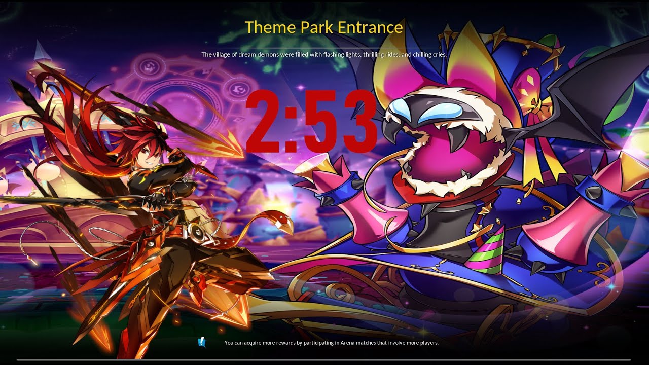 [Elsword NA/엘소드] Immortal 17-1 Theme Park Entrance Solo (2:53) (No Fighter Potion) (Post-Nerf)