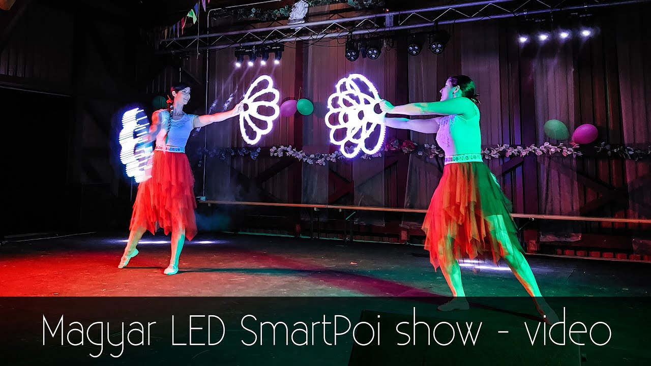 Magyar LED fényzsonglőr SmartPoi show - [Tűzvarázs Produkció Tűzzsonglőr csapat]
