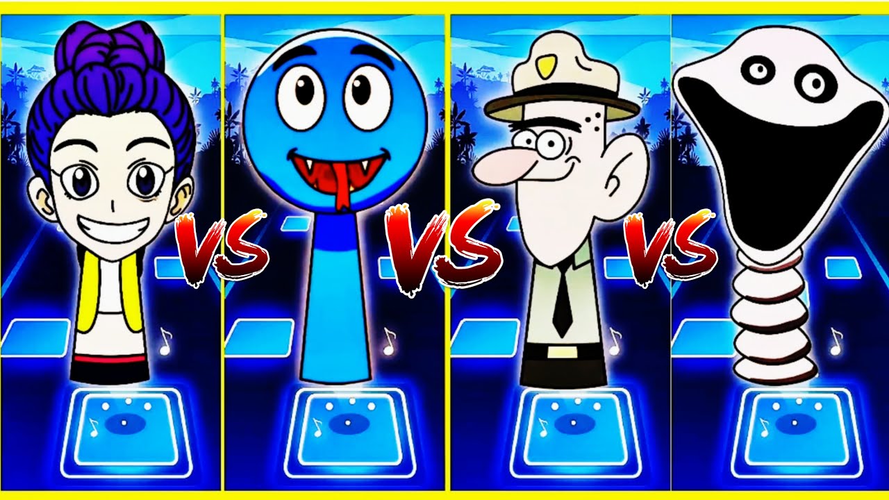 SPRUNKI OC RUMI🆚 HUNGRY SNAKE 🆚 CITY BOY 🆚 HUNGRY WORM COFFIN DANCE SONG IN TILES HOP