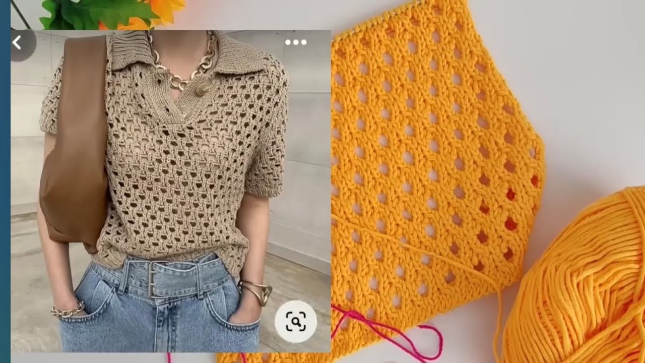 ✨ Летний узор для легкого топа / Идеально для жары / Вязание спицами