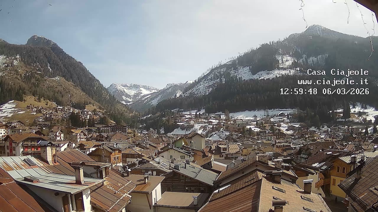 Timelapse 06/03/2026 - Webcam Casa Ciajeole - Moena, Val di Fassa, Dolomiti
