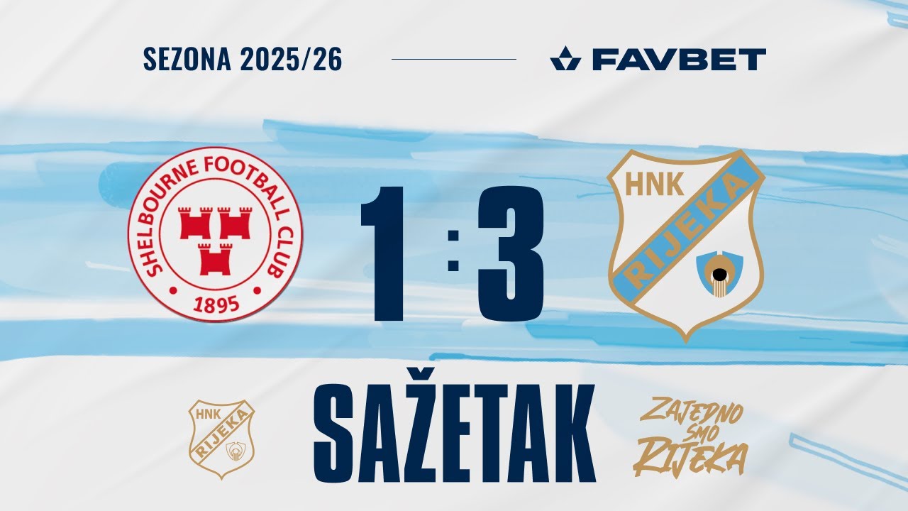 Europska liga: Shelbourne - Rijeka 1:3, 3. kolo kvalifikacija (2025./2026.)