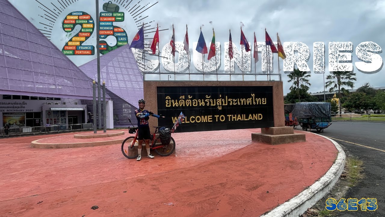 عبور از لائوس به تایلند – کشور ۲۵ | How to Cross Laos-Thailand Border by Bicycle