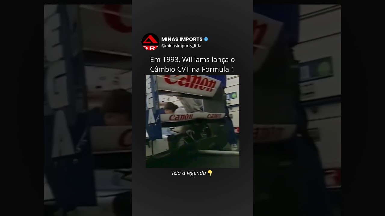 Em 1993, Williams Lan&ccedil;a o C&acirc;mbio CVT na Formula 1
