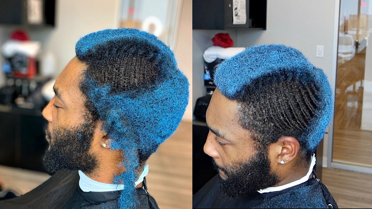 BLUE HAIR WAVER TRANSFORMATION | 3 MONTH WOLF | BONUS VIDEO AT THE END
