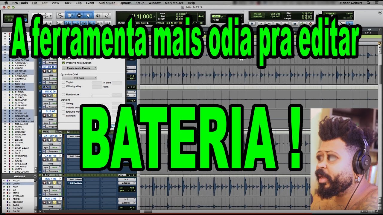 #protools - Elastic Audio pra editar bateria PRESTA ?! Ser&aacute; que da certo ?