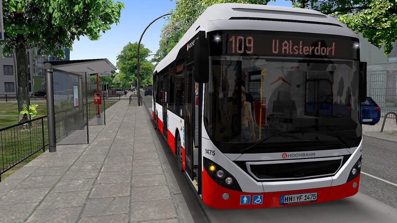 Omsi 2 Addon HafenCity - Hamburg modern - Route 109 Hauptbahnhof ZOB - U Alister (PC)