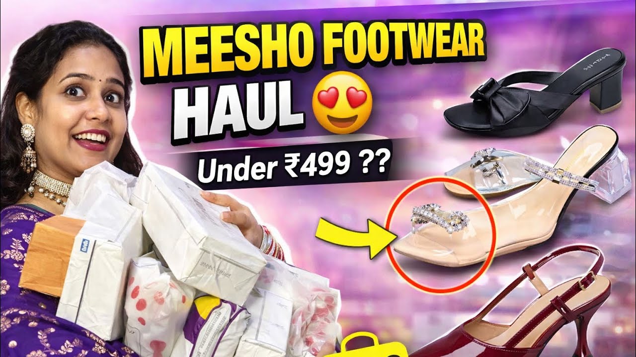Huge MEESHO Footwear Haul❤️ | | Under ₹499😱 Meesho Heel || 