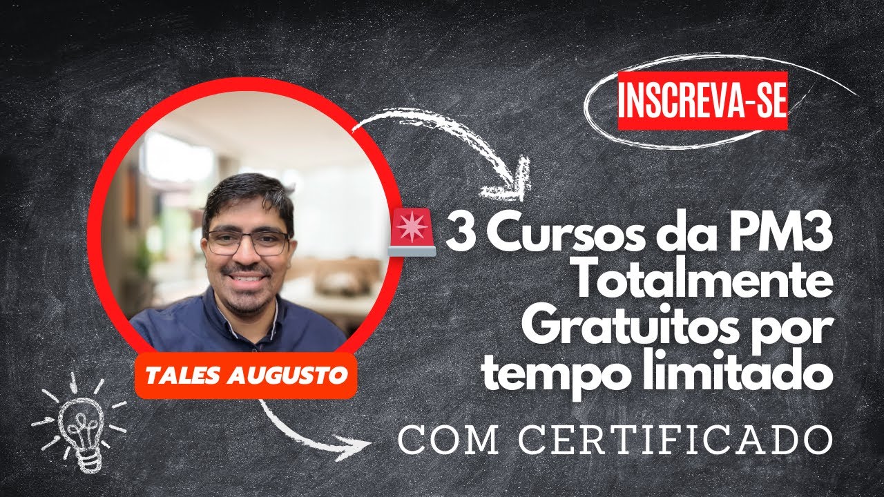 🚨 3 Cursos da PM3 Totalmente Gratuitos por tempo limitad&iacute;ssimo!