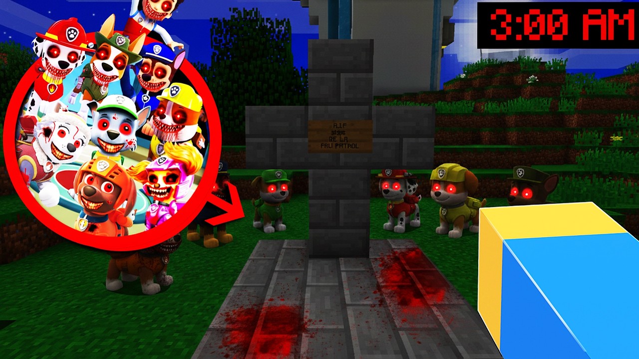 ENCONTRAMOS LA TUMBA DE LOS CACHORROS DE LA PAW PATROL EN MINECRAFT 😱