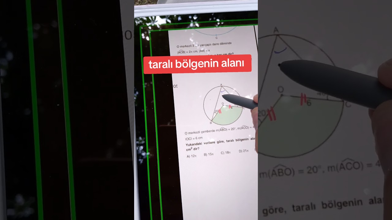 Dairede taralı alan klasik sorular GEOMETRİ KPSS AYT DGS ALES GEOMETRİ #YKS #geometri
