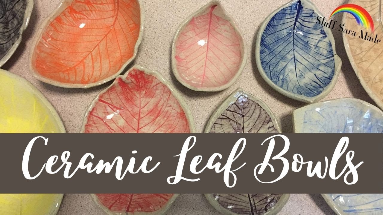 Making ceramic leaf bowls