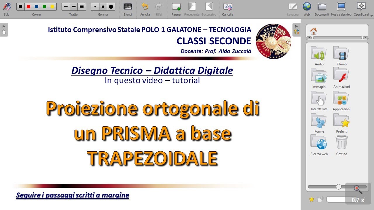 CLASSI SECONDE - Proiezione Ortogonale di un prisma a base Trapezoidale