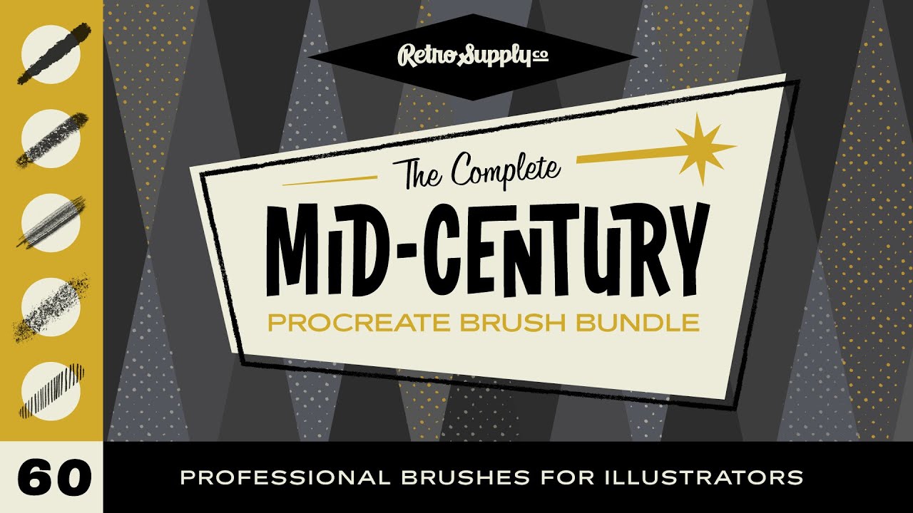 The Complete Mid-Century Procreate Brush Bundle