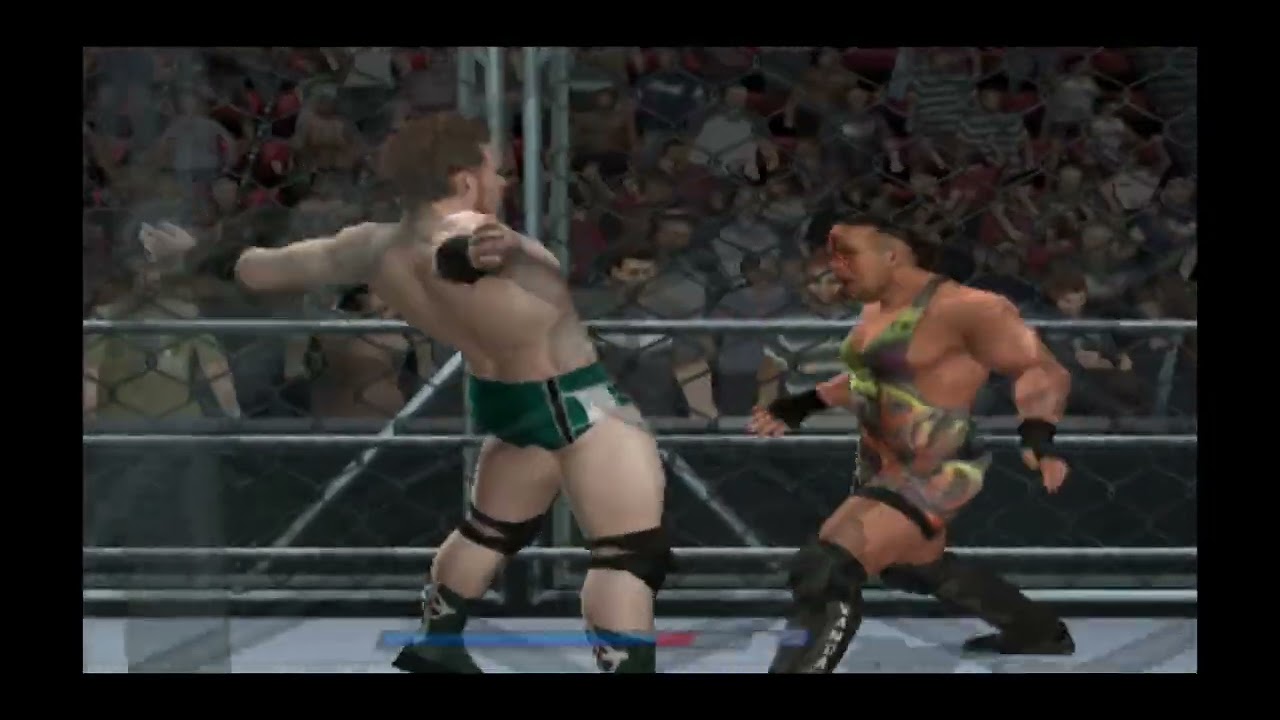 WWE Smackdown vs Raw 2011 - PS2 Gameplay - Sheamus vs Rob Van Dam - Steel Cage Match