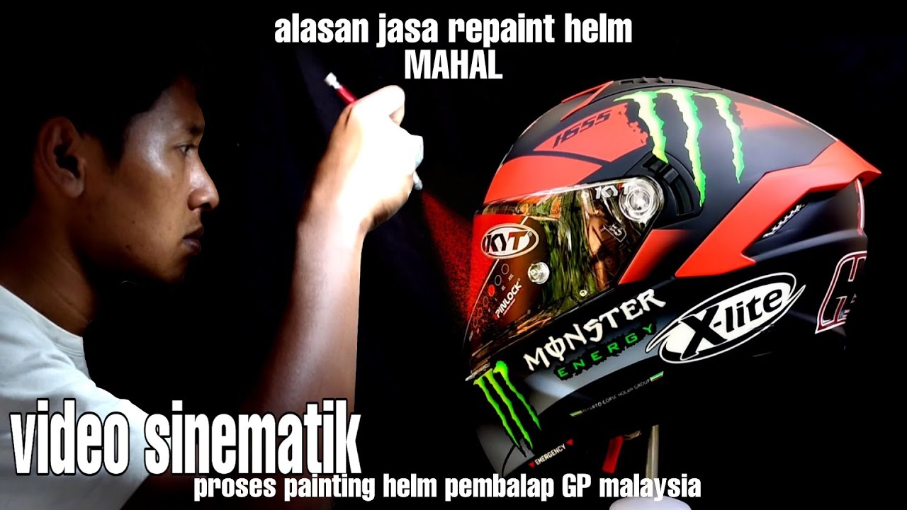 Repaint helm KYT nfr motif xlite Hafizh Syahrin malaysia