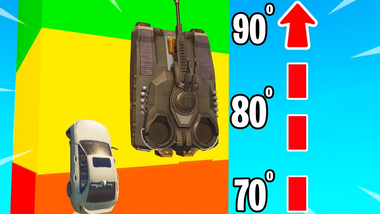 Welches Auto schafft die 90° Rampe in Fortnite!