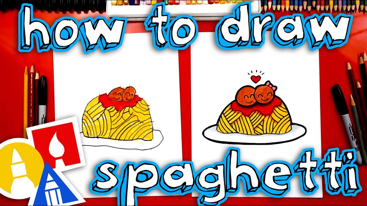 How To Draw Funny Spaghetti And Meatballs