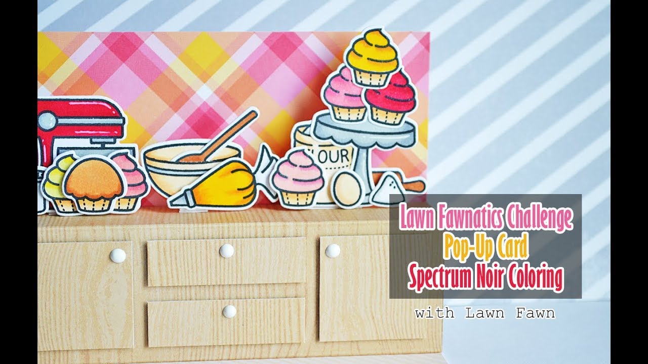 LAWN FAWNATICS CHALLENGE #35 || Cupcake Party || Pop-Up Card