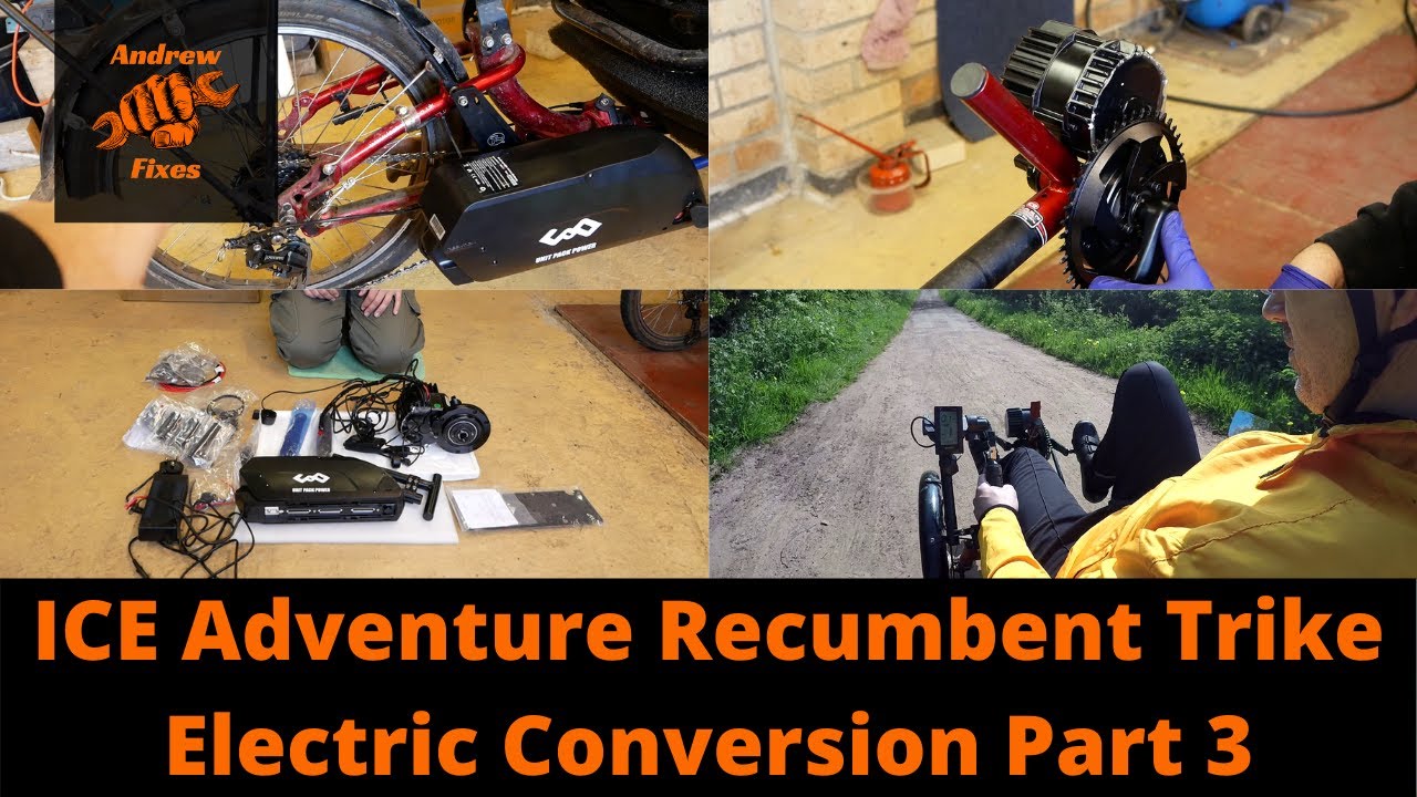 ICE recumbent trike electric drive conversion part 3