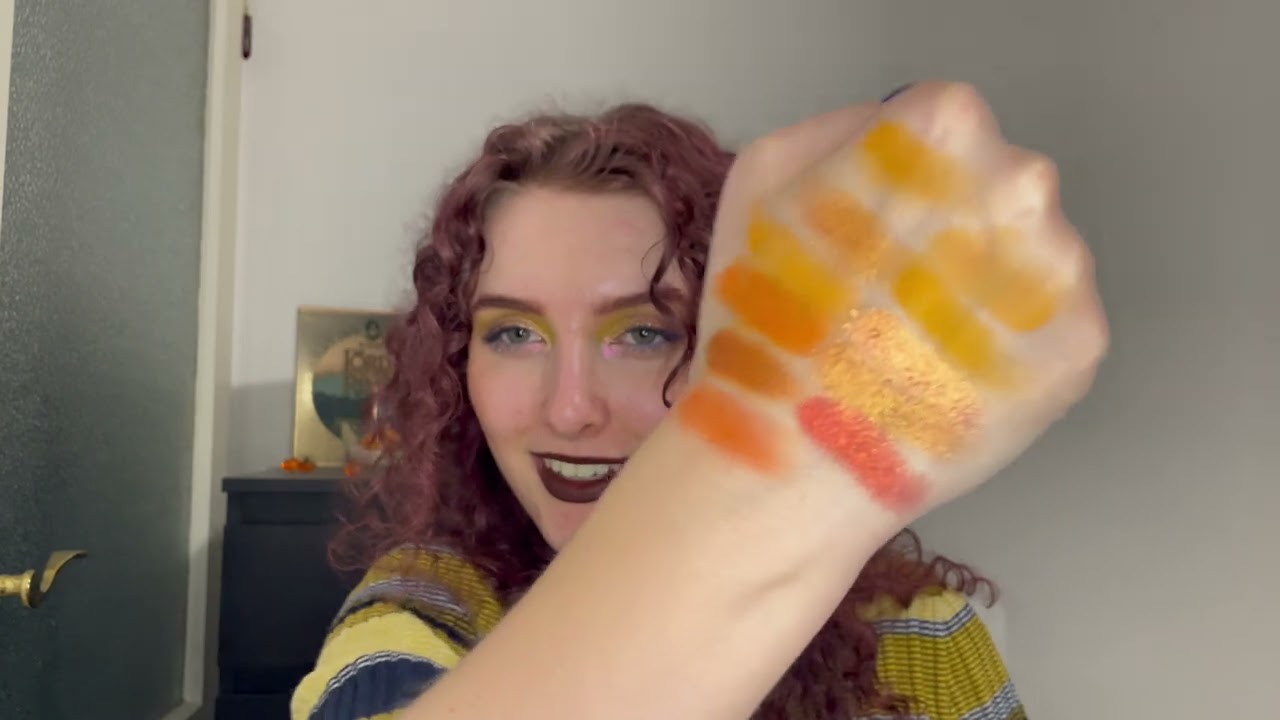 Оранжевые тени для век Swatchparty #swatches